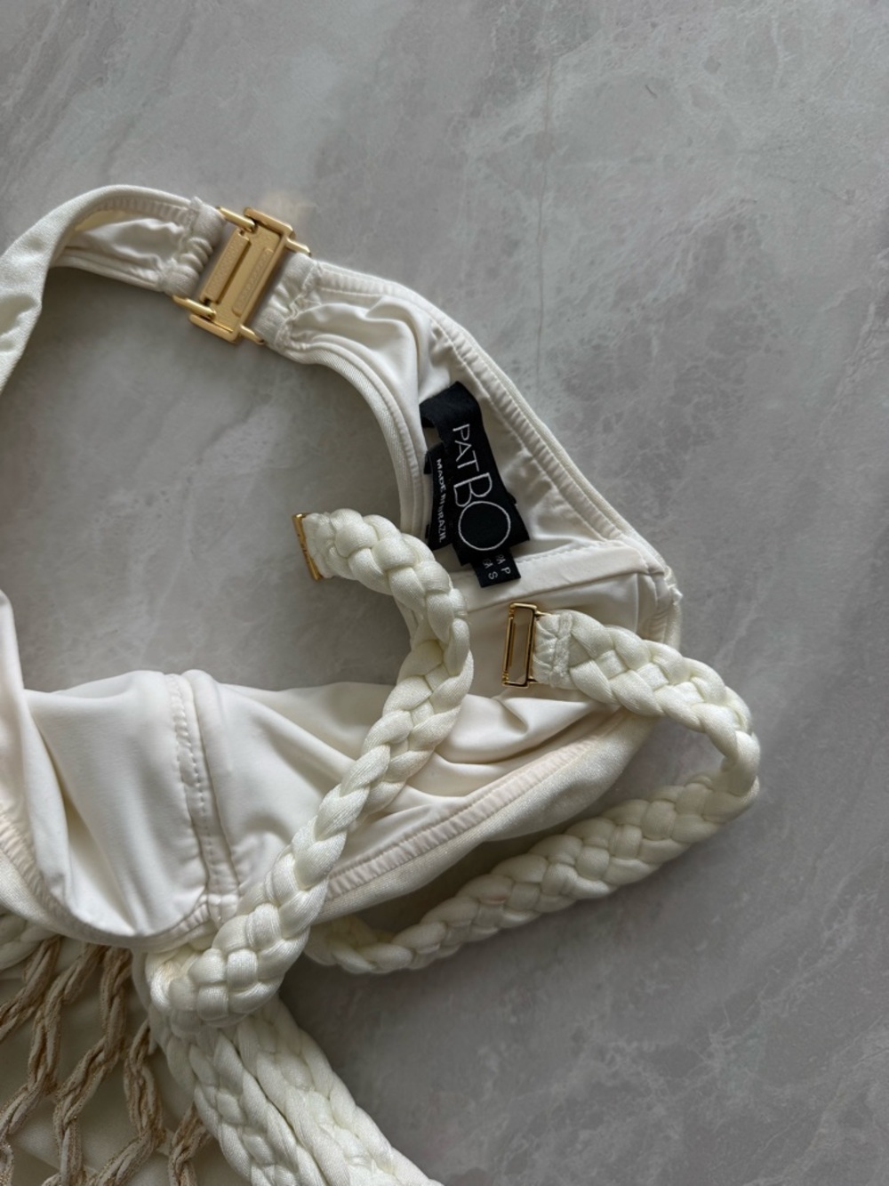 Patbo Cream Bra Top with Beige Dress - Picture 5 of 9